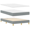 Box spring seng med madras Lysegrå 120 x 190 cm Stof