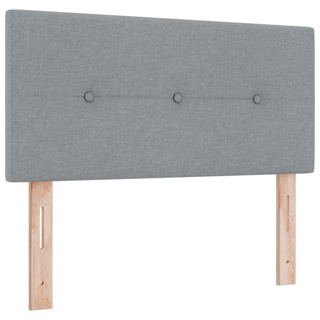 Box spring seng med madras Lysegrå 120 x 190 cm Stof