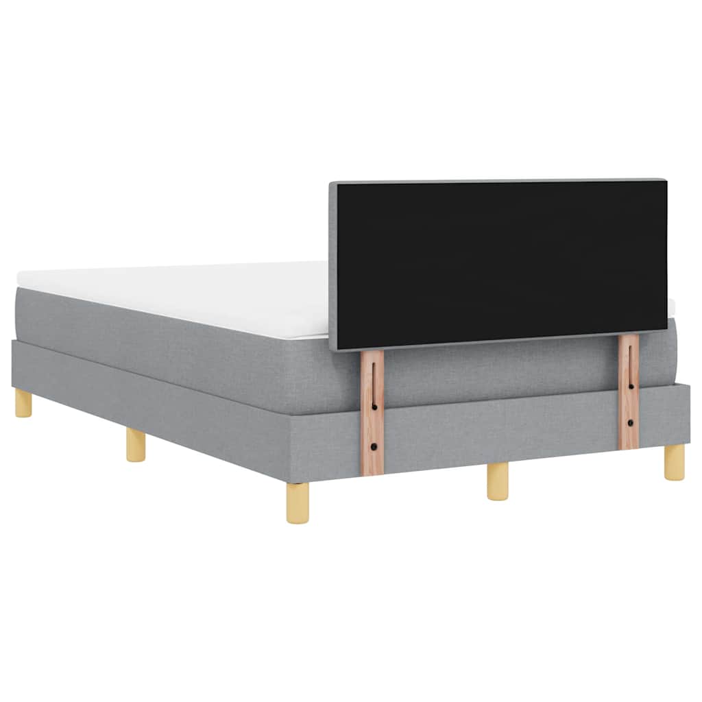 Box spring seng med madras Lysegrå 120 x 190 cm Stof