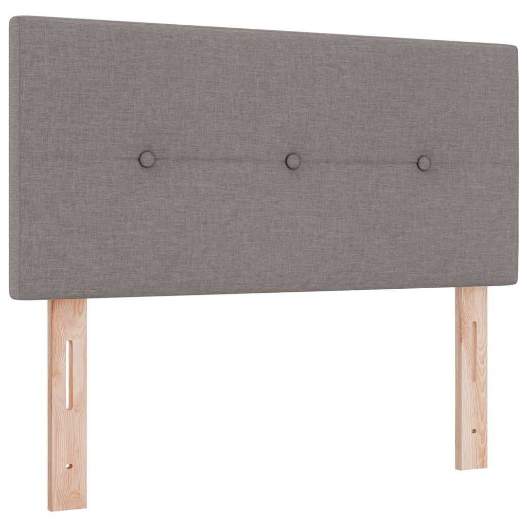 Box spring seng med madras Gråbrun 120 x 190 cm Stof