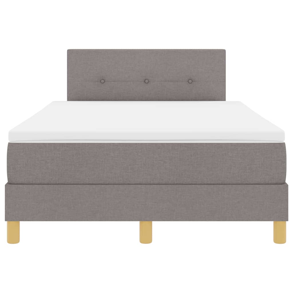 Box spring seng med madras Gråbrun 120 x 190 cm Stof