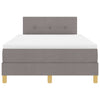 Box spring seng med madras Gråbrun 120 x 190 cm Stof