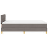 Box spring seng med madras Gråbrun 120 x 190 cm Stof