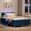 Box spring seng med madras med hovedgærde Blå 120 x 190 cm Stof