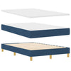 Box spring seng med madras med hovedgærde Blå 120 x 190 cm Stof