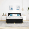 Box spring seng med madras Sort 160 x 200 cm Stof