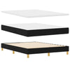Box spring seng med madras Sort 160 x 200 cm Stof