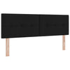 Box spring seng med madras Sort 160 x 200 cm Stof