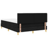 Box spring seng med madras Sort 160 x 200 cm Stof