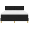 Box spring seng med madras Sort 160 x 200 cm Stof