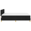 Box spring seng med madras Sort 160 x 200 cm Stof