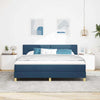 Box spring seng med madras med hovedgærde Blå 180 x 200 cm Stof