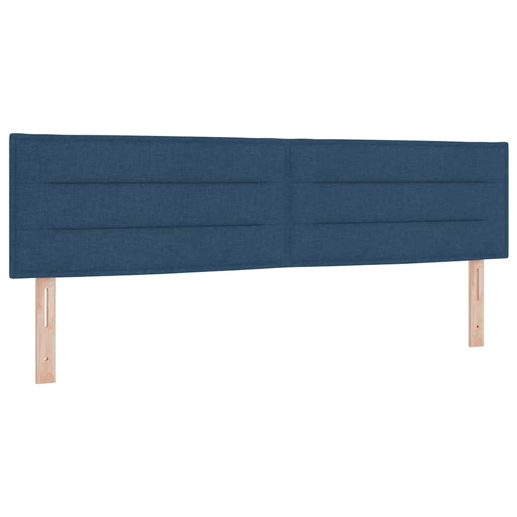 Box spring seng med madras med hovedgærde Blå 180 x 200 cm Stof