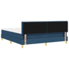 Box spring seng med madras med hovedgærde Blå 180 x 200 cm Stof