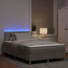 Box spring seng med madras Gråbrun 120 x 190 cm Stof