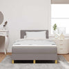 Box spring seng med madras Gråbrun 120 x 190 cm Stof