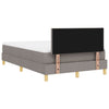 Box spring seng med madras Gråbrun 120 x 190 cm Stof