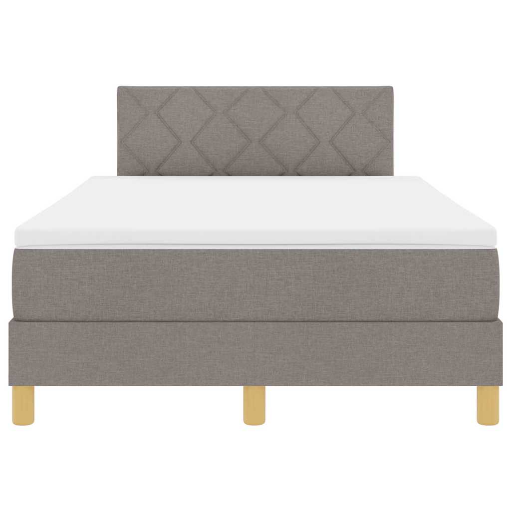 Box spring seng med madras Gråbrun 120 x 190 cm Stof