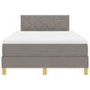 Box spring seng med madras Gråbrun 120 x 190 cm Stof