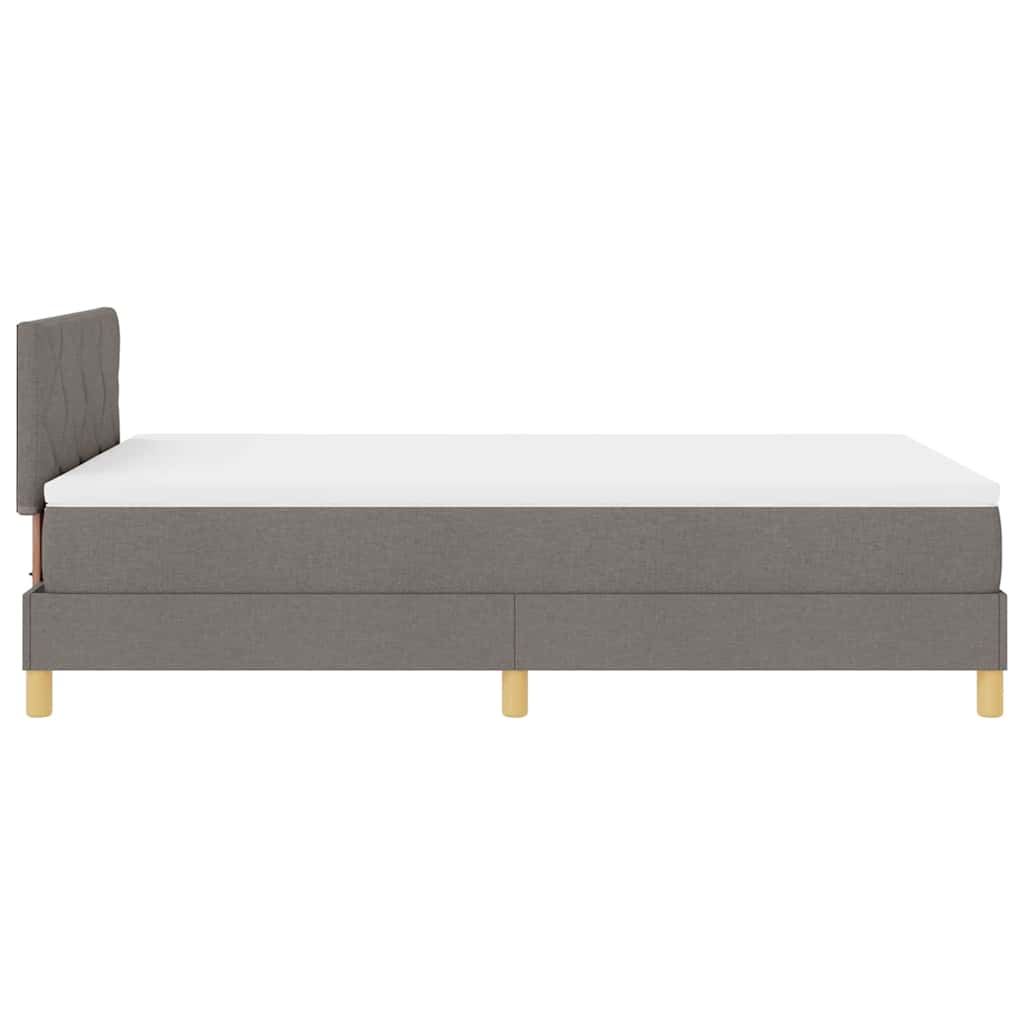 Box spring seng med madras Gråbrun 120 x 190 cm Stof