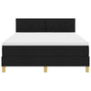 Box spring seng med madras Sort 140 x 200 cm Stof
