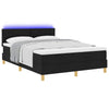 Box spring seng med madras Sort 140 x 200 cm Stof