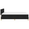 Box spring seng med madras Sort 140 x 200 cm Stof