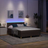Box spring seng med madras Mørkebrun 140 x 200 cm Stof