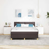Box spring seng med madras Mørkebrun 140 x 200 cm Stof