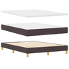 Box spring seng med madras Mørkebrun 140 x 200 cm Stof