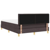 Box spring seng med madras Mørkebrun 140 x 200 cm Stof