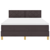 Box spring seng med madras Mørkebrun 140 x 200 cm Stof