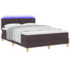 Box spring seng med madras Mørkebrun 140 x 200 cm Stof