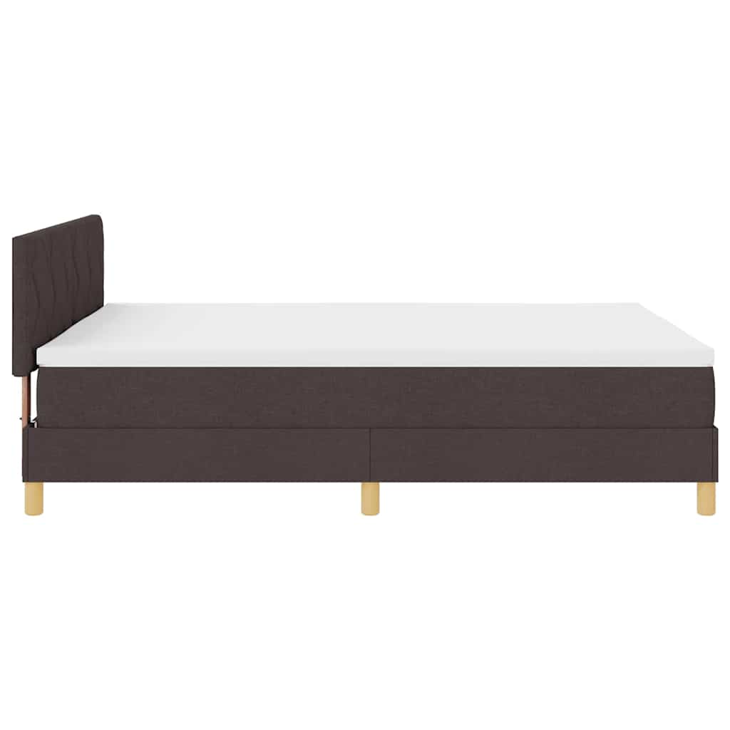 Box spring seng med madras Mørkebrun 140 x 200 cm Stof