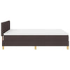 Box spring seng med madras Mørkebrun 140 x 200 cm Stof