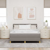 Box spring seng med madras Gråbrun 140 x 200 cm Stof