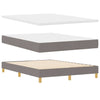 Box spring seng med madras Gråbrun 140 x 200 cm Stof