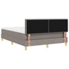 Box spring seng med madras Gråbrun 140 x 200 cm Stof