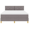 Box spring seng med madras Gråbrun 140 x 200 cm Stof