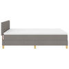 Box spring seng med madras Gråbrun 140 x 200 cm Stof