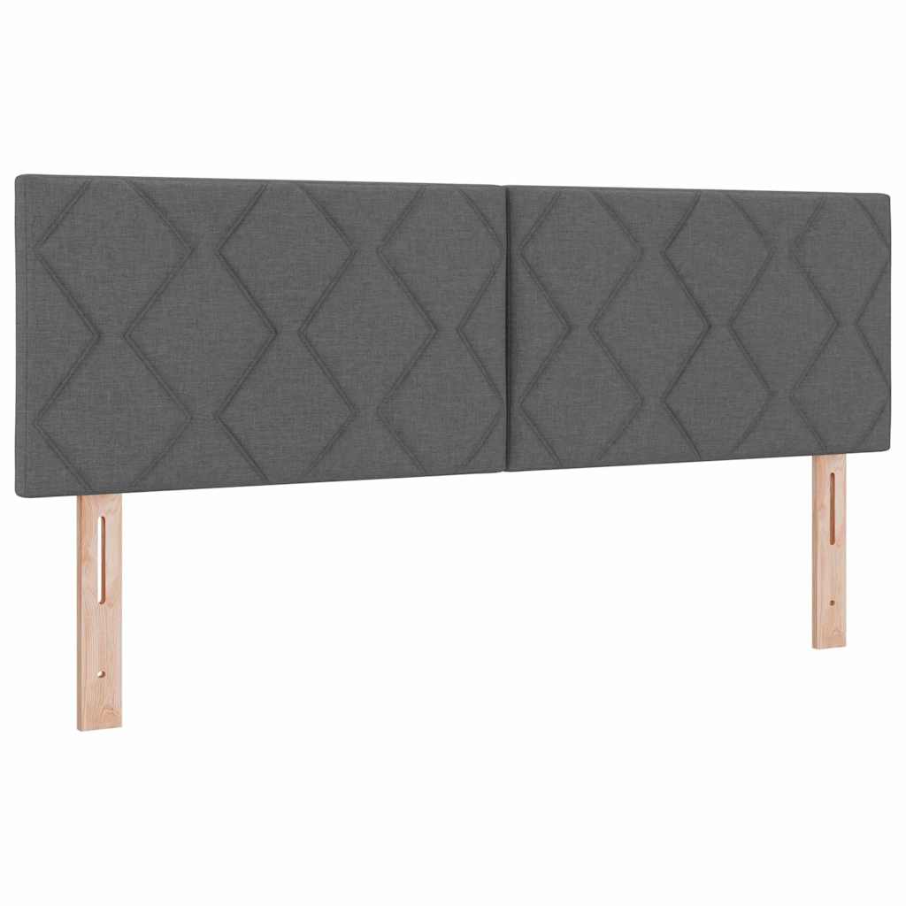 Box spring seng med madras Mørkegrå 160 x 200 cm Stof