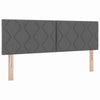 Box spring seng med madras Mørkegrå 160 x 200 cm Stof