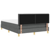 Box spring seng med madras Mørkegrå 160 x 200 cm Stof