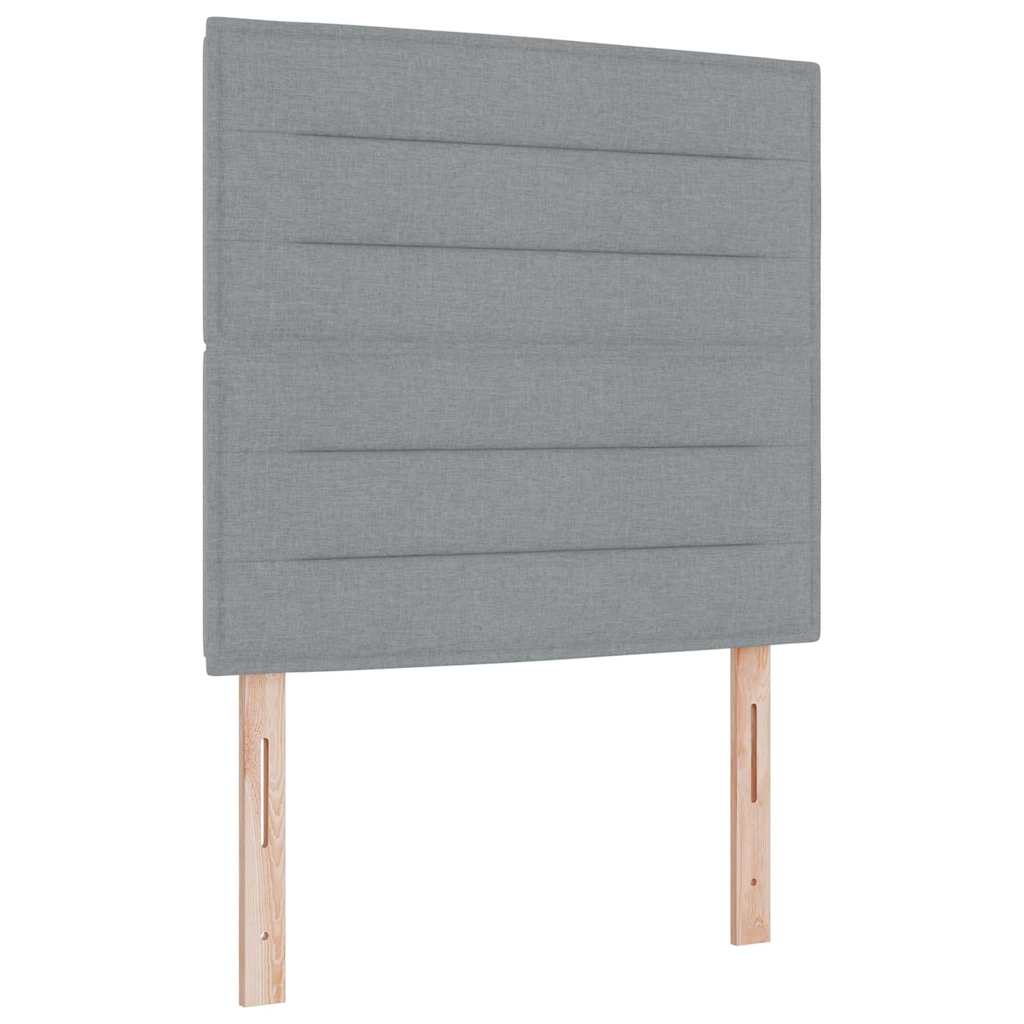 Box spring seng med madras Lysegrå 120 x 190 cm Stof