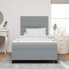 Box spring seng med madras Lysegrå 120 x 190 cm Stof