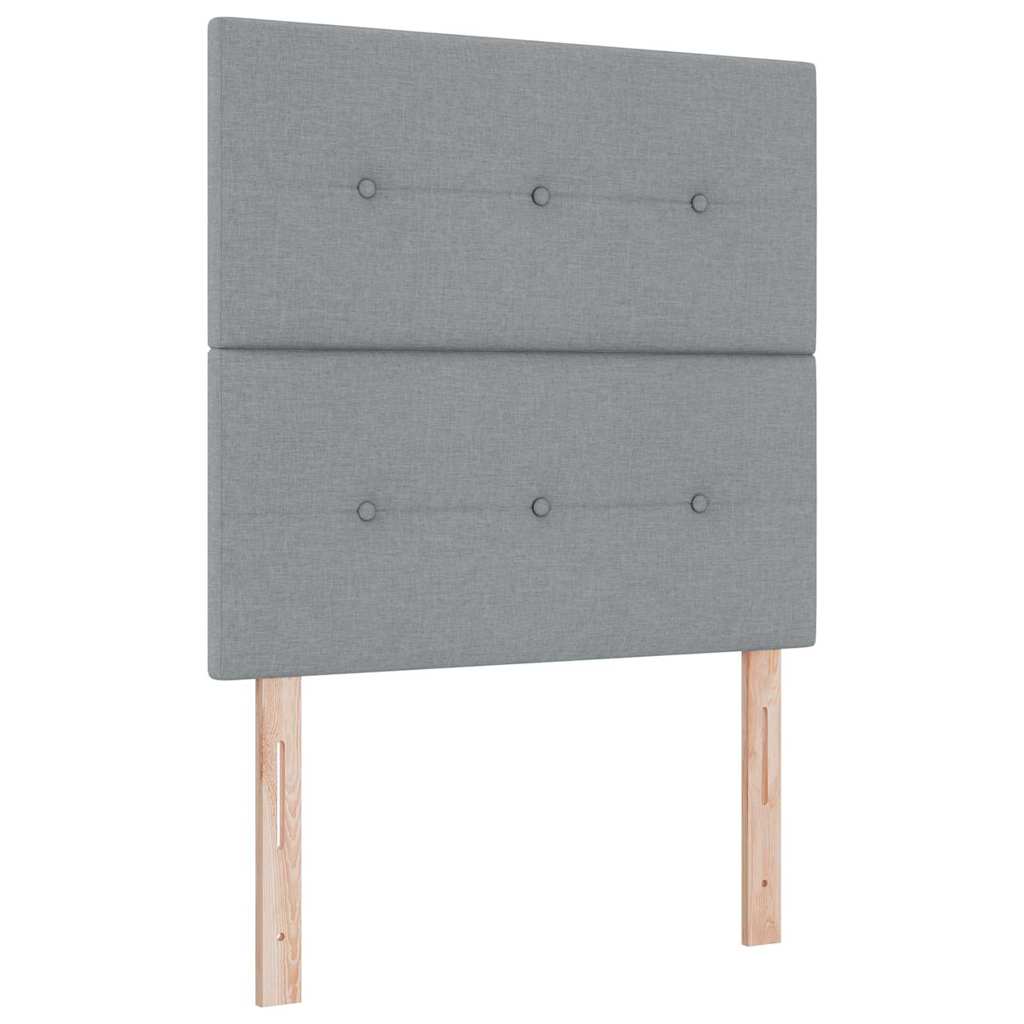 Box spring seng med madras Lysegrå 120 x 190 cm Stof