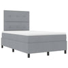 Box spring seng med madras Lysegrå 120 x 190 cm Stof