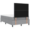 Box spring seng med madras Lysegrå 120 x 190 cm Stof