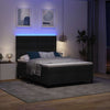 Box spring seng med madras Sort 160 x 200 cm Stof