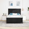 Box spring seng med madras Sort 160 x 200 cm Stof